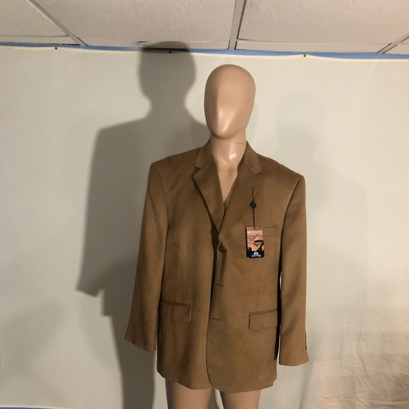 Stafford microsuede jacket 44 short NWT